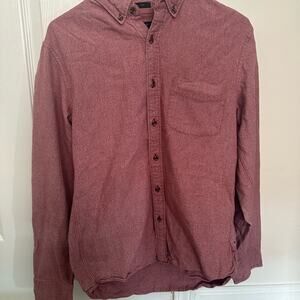 J. Crew Men's Maroon Casual Button-Down Shirt